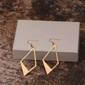 GOLD GEOMETRIC DANGLE EARRINGS